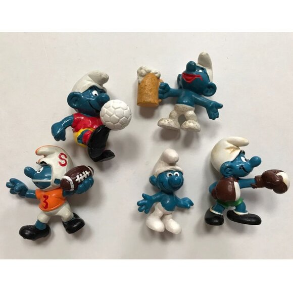 Vintage 1980s PVC Smurfs Figures Peyo Bully - Picture 1 of 3